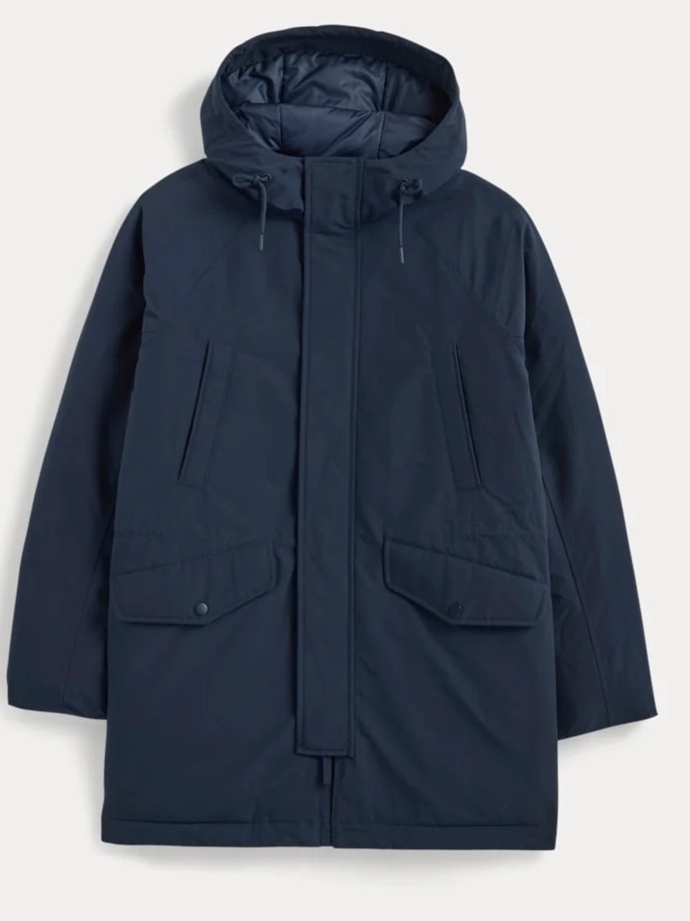Everlane Men’s ReNew Long Parka Navy Medium Hooded Insulated Winter Coat NWT